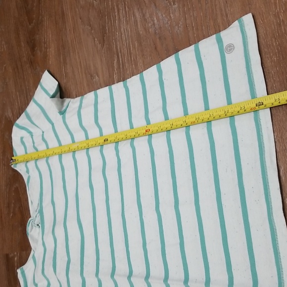 (L) T by Talbots Striped Keyhole Cut Out Vacation Beach Resortwear Lightweight - Picture 3 of 8